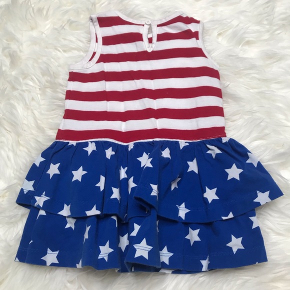 5/$25! Hanna Andersson patriotic red, white & blue dress size 12-18 months - Picture 3 of 5